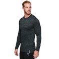 thumbnail image 3 of RBX Active Men's Athletic Performance Long Sleeve Crew Neck Fleece Lined Insulated Fitted Base Layer T-Shirt, 3 of 4