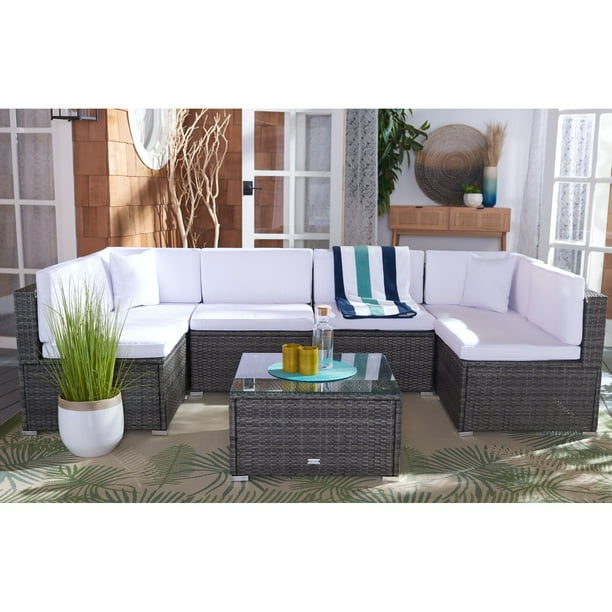 Diona Wicker/Rattan 6 - Person Seating Group with Cushions, Seating