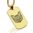 thumbnail image 1 of Stainless Steel Geometric Polygon Cat Animal Dog Tag Pendant Necklace, 1 of 3