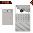 thumbnail image 4 of KingCamp Matelas de Camping Autogonflant Double avec 2 Oreillers, Gris, 4 of 5