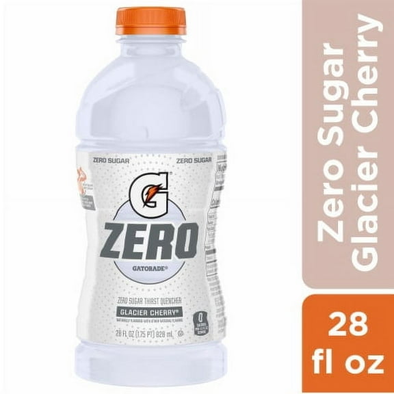 2X-Gatorade Zero Sugar Thirst Quencher White Glacier Cherry Electrolyte Enhanced Sports Drink - 28 fl oz