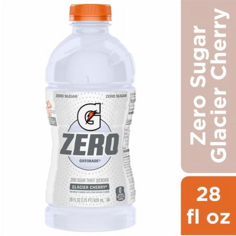 2X-Gatorade Zero Sugar Thirst Quencher White Glacier Cherry Electrolyte Enhanced Sports Drink - 28 fl oz