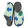 thumbnail image 2 of IAUYY Memory Foam House Slippers Suitable for Both Men and Women. Comfortable, Anti-Slip Plush Flat-Bottomed Slippers The Best Holiday Gift Blue and Green, 2 of 9