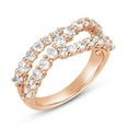 thumbnail image 4 of London Fine Jewelry 1.61 Carat Half Eternity Curved Diamond Ring, Diamond Anniversary Rings, Engagement Rings for Women, Wedding Rings for Women on Solid 14K Gold (H Color, SI1-SI2 Clarity), 4 of 5