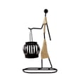 thumbnail image 1 of Girl Shape Candlestick Decorative Candlestick Exquisite Iron Candlestick Abstract Character Candlestick with Hemp Rope Detachable Frame for Bedroom Office Coffee Shop, 1 of 1
