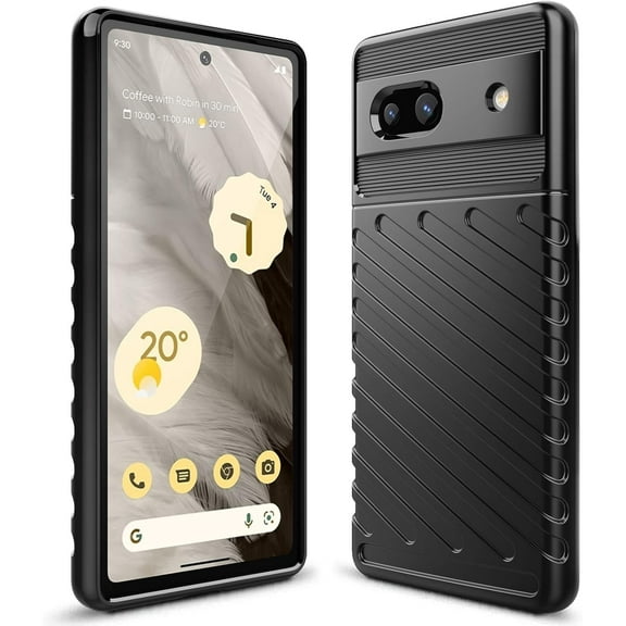 Google Pixel 7A Case Shock Absorption Anti Scratch Heavy Duty Durable Drop Protection Cell Phone Cover for Google Pixel 7A（LT Black）
