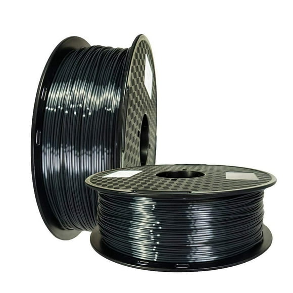 Filament d'Imprimante 3D Noir en Soie 1.7 5mm 1KG Bobine Métallique Brillant Matériau d'Impression 3D Largement Compatible FDM Imprimantes 3D HZST3D