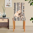 thumbnail image 4 of Yayeee 2 Pack Dining Chair Covers Stretch Parson Chairs Slipcovers Seat Protector, Black Abstract Dots, 4 of 6