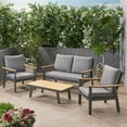 thumbnail image 4 of Afuera Living 4 Piece Outdoor Aluminum Garden Set in Gray, 4 of 14