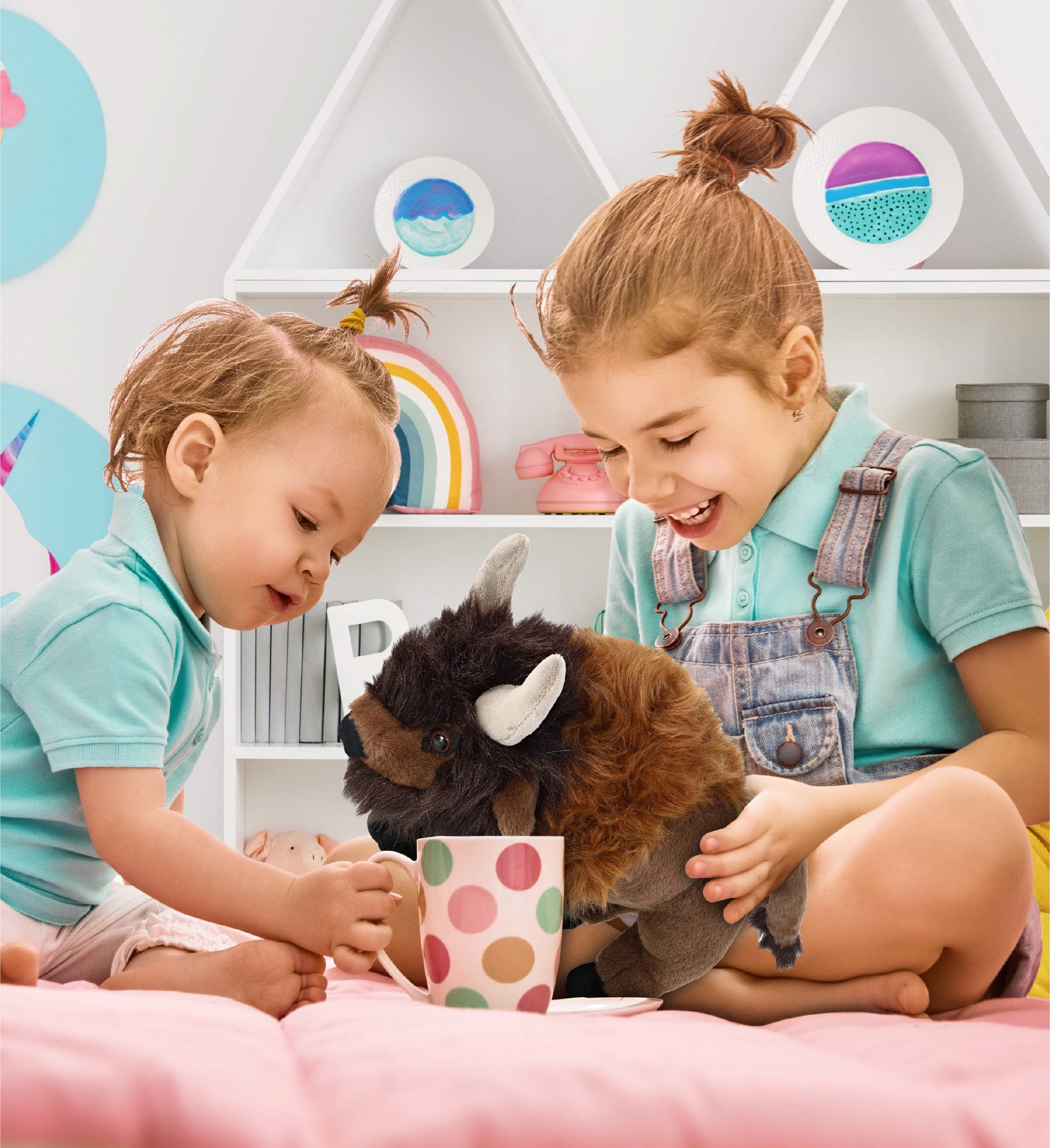 DolliBu Buffalo Super Soft Stuffed Animal, Cute Realistic Stuffed Animals for Girls, Boys, Adults Animal Gifts, Kids Zoo Wild Nursery Decor for Newborn, Cuddly Soft Baby Plush Toys - 13 Inches