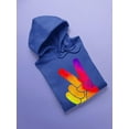 thumbnail image 3 of Colorful Peace Sign Hoodie Women -SPIdeals Designs, Female x-Large, 3 of 4