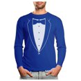 thumbnail image 1 of Tstars Mens Halloween Party Shirt Printed Tuxedo with Bowtie Suit Funny Humor Trick or Treat Day of the Dead Shirt for Men Long Sleeve T Shirt, 1 of 2