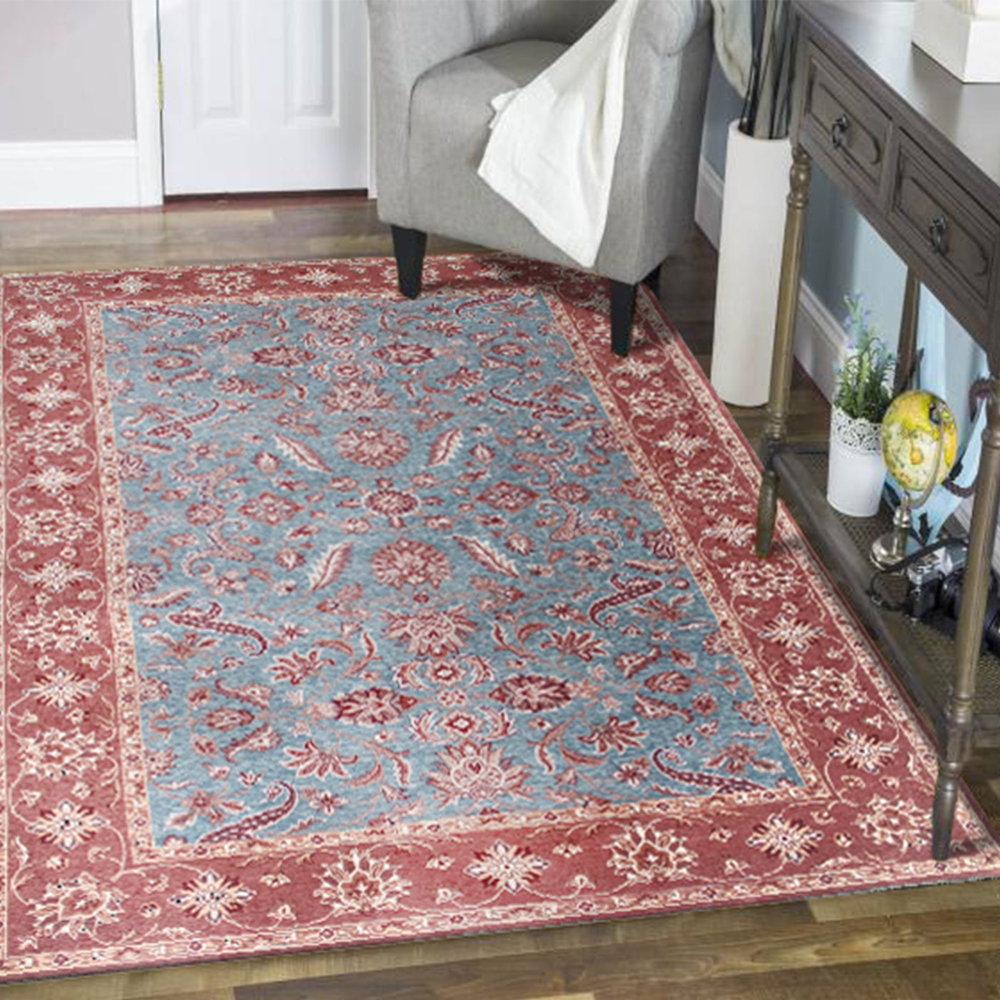 Vernal Machine Washable Anti Slip Pet Friendly High Traffic Non