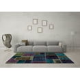 thumbnail image 3 of Ahgly Company Indoor Rectangle Patchwork Light Blue Transitional Area Rugs, 3' x 5', 3 of 4