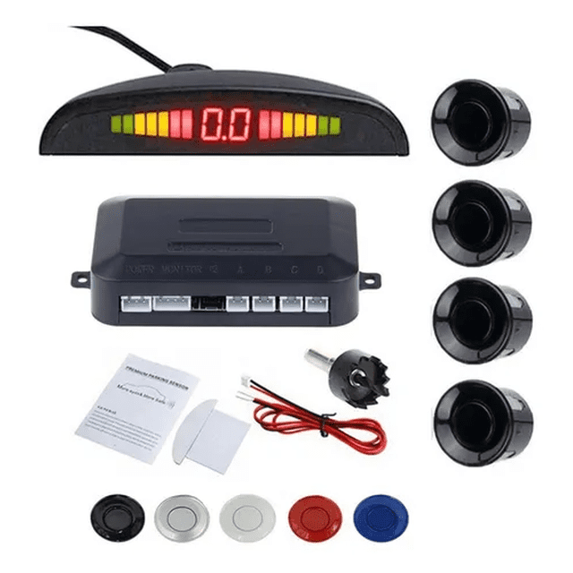 Kit Sistema De Radar con 4 sensores Negro Malubero Malu1409