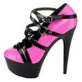 thumbnail image 4 of E-609-Lolly, 6" Pointed Heel Platform Womens Sandal. 12 / Fush, 4 of 5