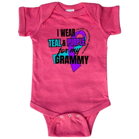 

Inktastic Suicide Prevention I Wear Teal and Purple for My Grammy Gift Baby Boy or Baby Girl Bodysuit