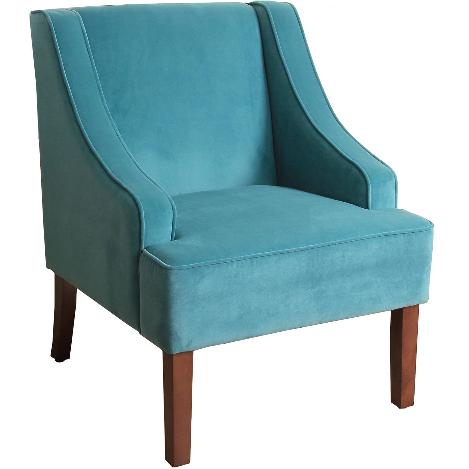 HomePop Velvet Swoop Arm Accent Chair - Walmart.com - Walmart.com