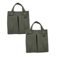 thumbnail image 1 of Oleegame 2PC Bathtub Drain Stopper Spring And Summer Canvas Solid Color Stitching Handbag Student Lunch Box Bag Bento Handbag Multi Pocket Practical Canvas Bag Green, 1 of 9