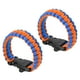 thumbnail image 1 of Pulseras de paracord de supervivencia Uxcell, paquete de 2, pulsera trenzada de paracord, azul, naranja, 1 of 5