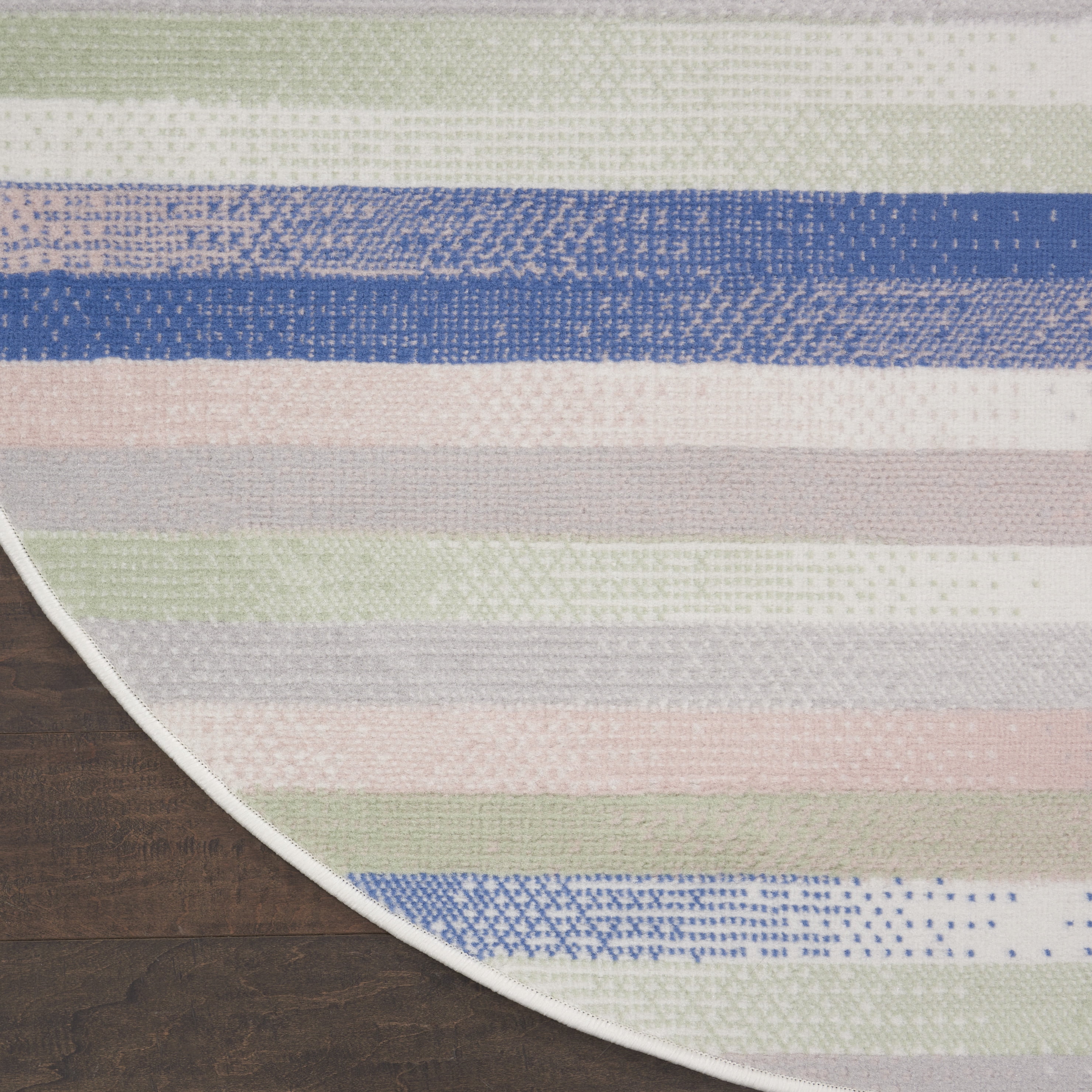 Nourison Whimsicle Eclectic Modern Ivory Multicolor 5' x round Area Rug, (5' Round)