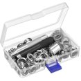 thumbnail image 1 of Kit de herramientas para ojales, herramienta de ajuste de ojales y 100 juegos de ojales con caja de almacenamiento (diámetro interior de 1/2 pulgada), 1 of 5