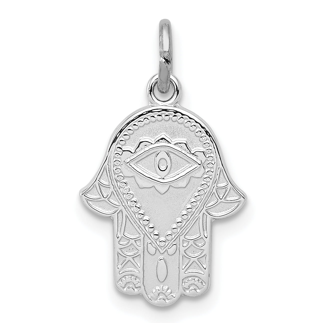 925 Sterling Silver Hamsa Hand charm necklace pendant gift 