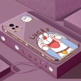 thumbnail image 1 of infinix NOTE 12 VIP 12 G96 12 G88 12 Pro 5G 4G 11 11s 10 8 8i Lucky Doraemon Smooth plating square edge shell Exquisita Cubierta De Concha Blanda, 1 of 4