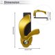 thumbnail image 4 of Gancho colgante para motocicleta Unique Bargains, gancho doble en forma de V, soporte para casco de motocicleta, bolsa de equipaje, aleación de aluminio, tono negro dorado con 1 pieza de llave, 4 of 7