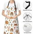 thumbnail image 6 of Pofeuu cute Rainbow Animal Print Waterproof Apron with Pockets Adjustable Cooking Aprons Kitchen Bib for Baking Household Cleaning, 6 of 8
