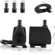 thumbnail image 2 of Aquarium Submersible Water Pump 3000l/h 60w Pump For Fountain Aquarium Pond Fish Pond - With 4 Suction Cups And 3 Nozzles (13/16/19mm) - 1.35m Cable (, 2 of 5