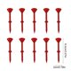 thumbnail image 3 of Pack de 10 clavos no limitantes de vidrio de golf – Soporte de plástico para tees de golf, PE de baja resistencia, diseño curvo duradero, soporte estable para la bola, surtido multicolor, 3 of 6