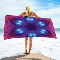 Tupukom Oversized Microfiber Beach Towels 29.5"x59" Multi-Purpose Use Fade-Resistant Quick Dry Beach Towel for Travel Gyms & Swim Cruise Essentials Summer Vacation