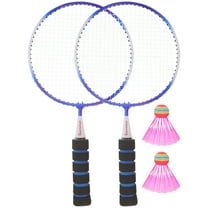 DECORNIJIA 2 Rackets Children Badminton Racket Set Nylon Iron Alloy Racket for Kids Aged 3-13 43.0x22.0x3.0in