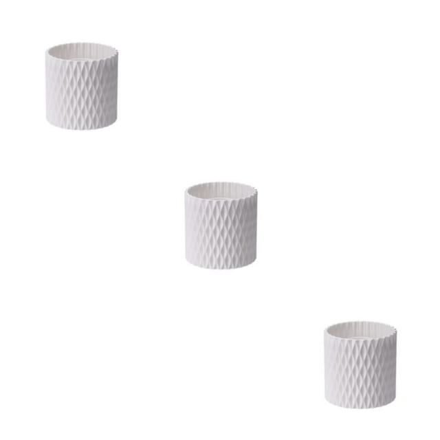 jesticaly Versatile Desk Storage - Dresser Decorative Brush Holder For Various Items Five Compartment white rotating style 3Set
