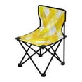 thumbnail image 2 of 600D Oxford Camping Chair Portable Foldable Chair Supports 220 lbs for Picnic, Fishing, Backpacking Yellow and White Checkered Squares, 2 of 8