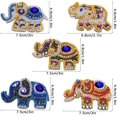thumbnail image 4 of 5D DIY Diamond Painting Keyring Rhinestone Painting Embroidery Key Ring Double Sided Drill, Elephant, 4 of 8