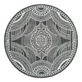thumbnail image 2 of Unique Loom Outdoor Traditional Collection Area Rug - Deco (4' 1" Round Black and White), 2 of 6
