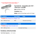 thumbnail image 2 of Fuel Tank Kit - Compatible with 1997 - 1998 Ford F-150 RWD, 2 of 2
