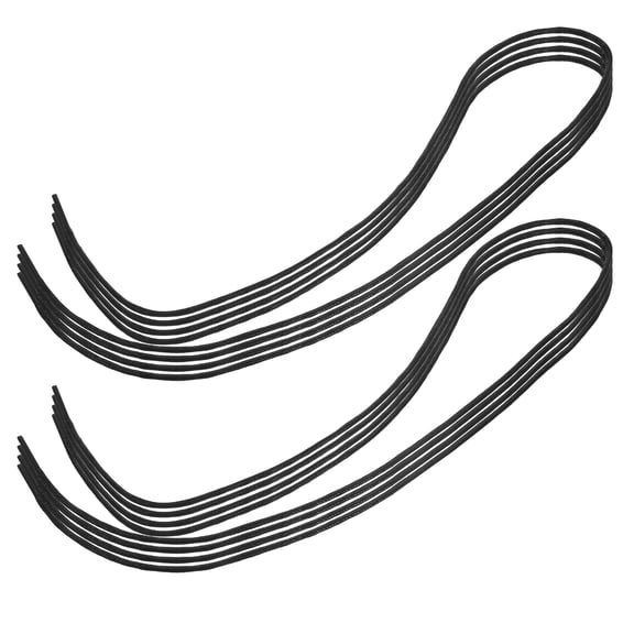 HEANUJJ 4Pair Waxed Cotton Black Round Shoelaces for Durable Dress and Boot Footwear