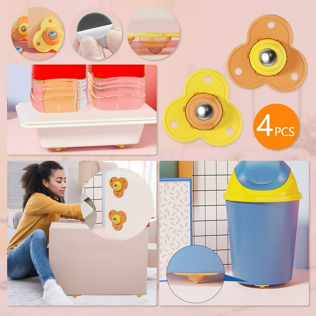 Vaidha Wheels Can Be Glued To The Bottom Of The Bed Shelf, Roller Storage Box, Bottom Pulley, One-way Wheel, Small Caster