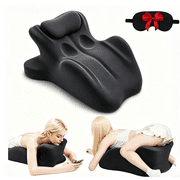 Ergonomic Memory Foam Wedge Pillow,27° Prone Ergonomic Contoured Intimacy Couples Pillow for Waist,Neck & Back,Multi-Functional Comfort Pillow for Reading Reclining Sit Up