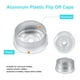 thumbnail image 3 of Uxcell Tapas de Flip Off de 13 mm 200PCS Sellos Sin Bisel Tapas de Flip Off para Frascos de Vidrio Botellas Liofilizadas, Transparente/Plateado Mate, 3 of 6
