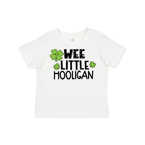 Inktastic St. Patrick's Day Wee Little Hooligan with Clovers Boys or Girls Toddler T-Shirt