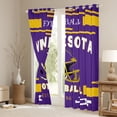 thumbnail image 3 of jejeloiu American Football Theme Curtains and Drapes,Boys Rugby Game Black Out Curtains,Minnesota Sports City Curtains Pack of 2 (52x63 Each) For Kids Child,Luxury Bedroom Decor, 3 of 6