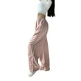 thumbnail image 4 of Aunavey Womens Parachute Pants Baggy Cargo Pants Elastic Low Waist Wide Leg Y2K Track Pant Trousers, 4 of 7
