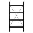 thumbnail image 5 of Monarch Specialties Bookshelf, Bookcase, 4 Tier, 48"H, Office, Bedroom, Black Laminate, Black Metal, 5 of 5