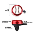 thumbnail image 3 of WIRESTER Bicycle Bell Aluminum Alloy Mini Bike Bell With Ring Horn Accessories for Adults Men Women Kids Girls and Boys - Baseball, 3 of 7