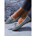thumbnail image 5 of Women’s Bow Knot Geometric Slip-On Flats, Pointed Toe Lightweight Loafers, Comfortable Casual Shoes for Daily Walking, Work, Office & Travel, Easy On Off Design, 5 of 10