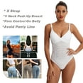 thumbnail image 5 of Joyshaper Shapewear Bodysuit for Women with Bra Tummy Control Thong Body Shaper Sexy Lace Fajas(White-S), 5 of 8